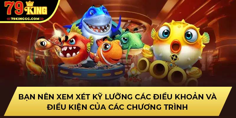 Bạn nên xem xét kỹ lưỡng các điều khoản và điều kiện của các chương trình